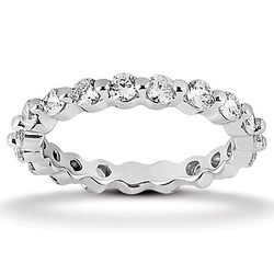 0.90 ct. Round Cut Diamond Eternity Wedding Band thumbnail 1