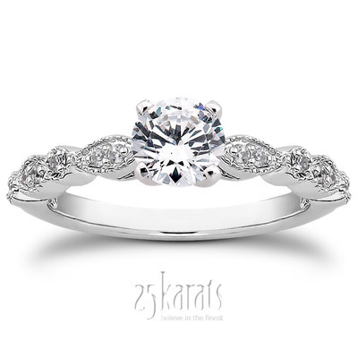 Vintage Design Petite Diamond Engagement Ring (0.12 t.c.w.)