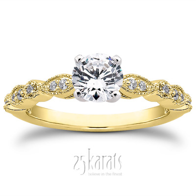 Vintage Design Petite Diamond Engagement Ring (0.12 t.c.w.) - view 30
