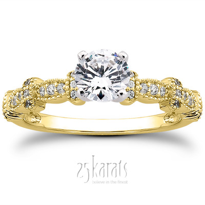 Antique Petite Diamond Engagement Ring (0.16 t.c.w.) - view 28