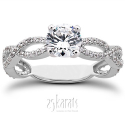 Bypass Style Diamond Engagement Ring (0.38 t.c.w.)