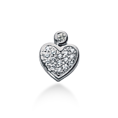 0.28 CT Diamond Heart Shape Pendant - view 1
