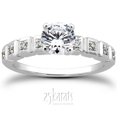Pave Set Diamond Bridal Ring (0.08 t.c.w.)