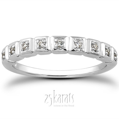 Pave Set Diamond Wedding band(0.09 ct. tw.)