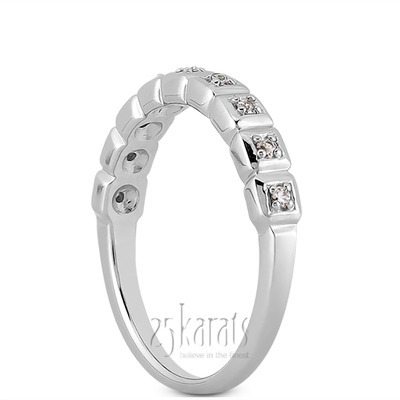 Pave Set Diamond Wedding band(0.09 ct. tw.) thumbnail 3