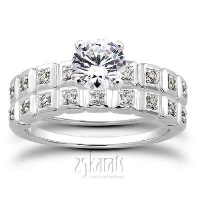 Pave Set Diamond Wedding band(0.09 ct. tw.) thumbnail 5