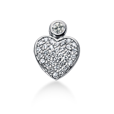 0.62 CT Diamond Heart Shape Pendant 1 - view 1