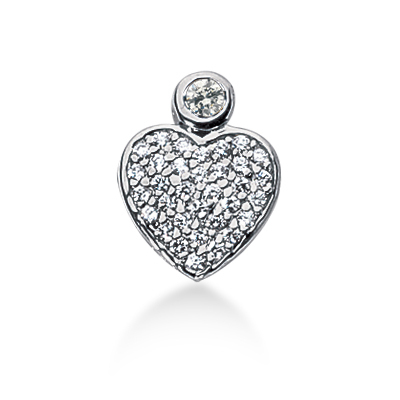 0.62 CT Diamond Heart Shape Pendant 1