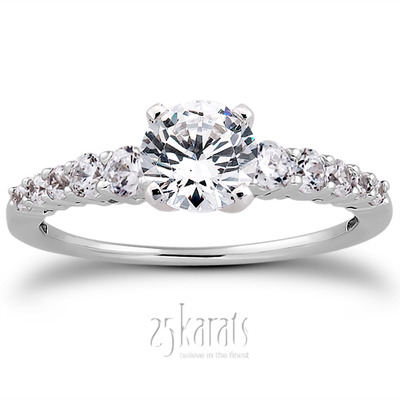 Shared Prong Diamond Engagement Ring (0.37 t.c.w.)