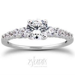 Shared Prong Diamond Engagement Ring (0.37 t.c.w.)
