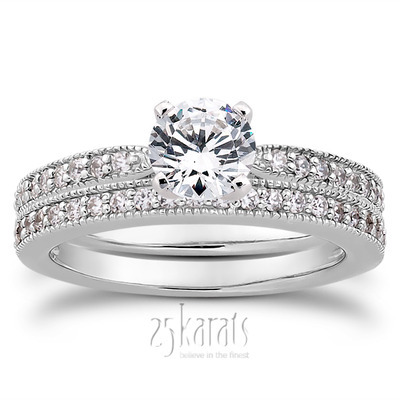 Diamond Mill Grained Bridal Ring(0.23 ct. tw.) thumbnail 5
