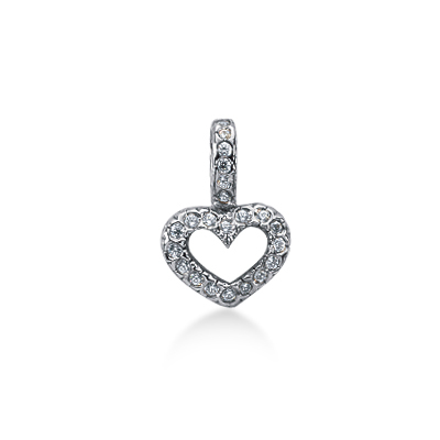 0.22 CT Diamond Heart Shape Pendant 1 - view 1