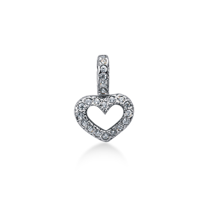 0.22 CT Diamond Heart Shape Pendant 1