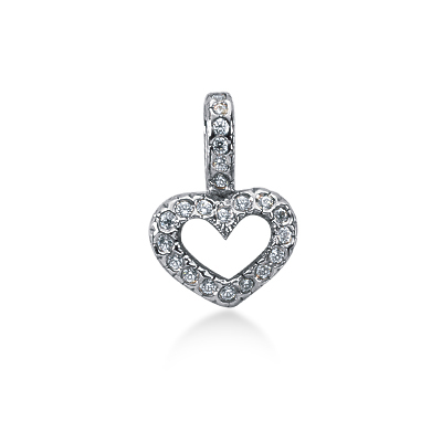 0.36 CT Diamond Heart Shape Pendant 1 - view 1