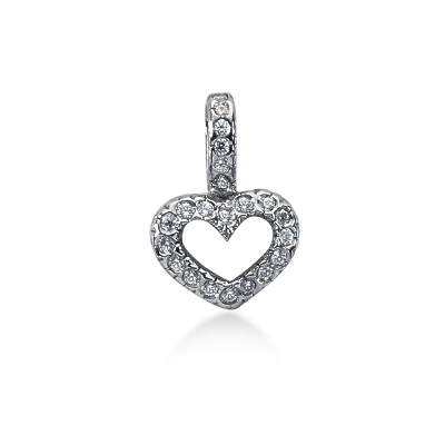 0.36 CT Diamond Heart Shape Pendant 1