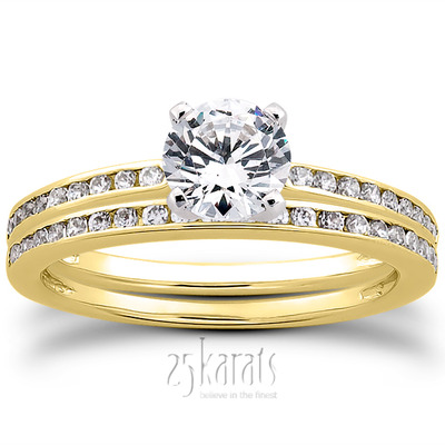 14K white gold 0.21 ct. Diamond Bridal Ring - alternate view 6