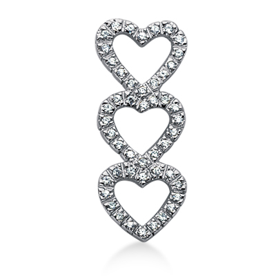 0.36 CT Diamond Heart Shape Pendant - view 1