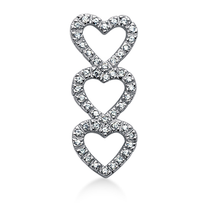 0.36 CT Diamond Heart Shape Pendant
