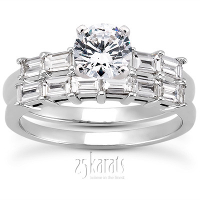 14K white gold 0.54 ct. tw. Diamond Bridal Ring - alternate view 5 thumbnail