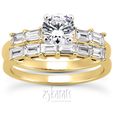 14K white gold 0.54 ct. tw. Diamond Bridal Ring - alternate view 6