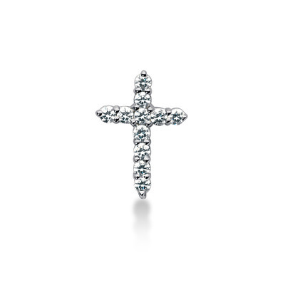 1.10 CT Round Cut Diamond Cross Pendant