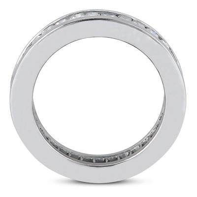 3.06 ct. tw. Baguette Cut Diamond Channel Set Eternity Wedding Band - view 2