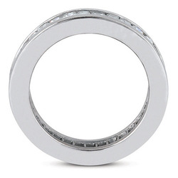 3.24 ct. t.w. Baguette Cut Diamond Channel Set Eternity Wedding Band thumbnail 2