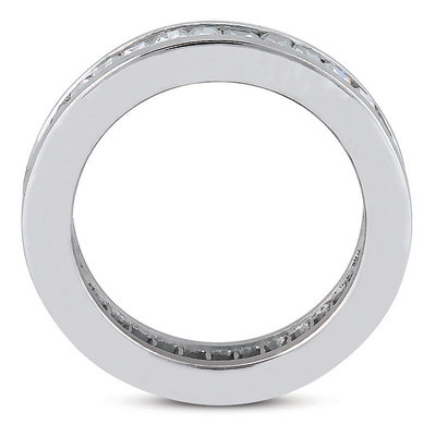 3.24 ct. tw. Baguette Cut Diamond Channel Set Eternity Wedding Band thumbnail 2