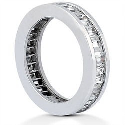 3.24 ct. t.w. Baguette Cut Diamond Channel Set Eternity Wedding Band thumbnail 3