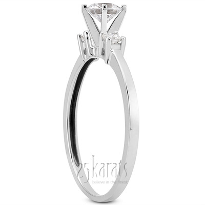Three Stone Princess Cut Bridal Ring (0.10 t.c.w.) - view 27