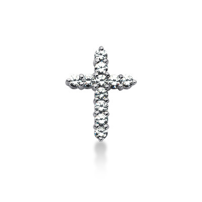 1.65 CT Round Cut Diamond Cross Pendant