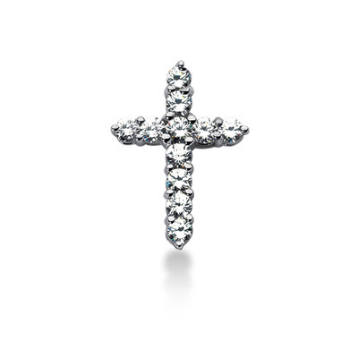 2.20 CT Round Cut Diamond Cross Pendant