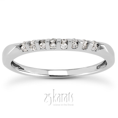 14K white gold 0.12 ct. Diamond Bridal Ring 2 - main view