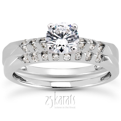 14K white gold 0.12 ct. Diamond Bridal Ring 2 - alternate view 5