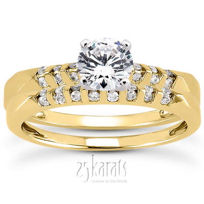 14K white gold 0.12 ct. Diamond Bridal Ring 2 - alternate view 6