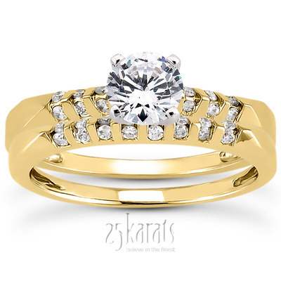 14K white gold 0.12 ct. Diamond Bridal Ring 2 - alternate view 6 thumbnail