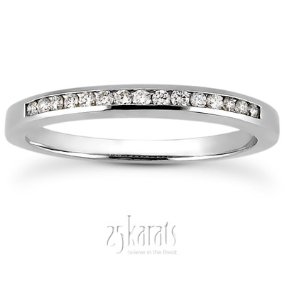 14K white gold 0.15 ct. Diamond Bridal Ring 2 - main view