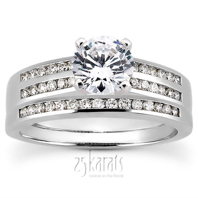 14K white gold 0.15 ct. Diamond Bridal Ring 2 - alternate view 5 thumbnail