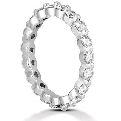 1.05 ct. Round Cut Diamond Eternity Wedding Band thumbnail 3