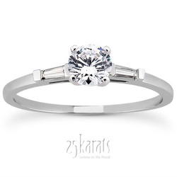 Tapered Baguette Diamond Engagement Ring (0.12 t.c.w.)