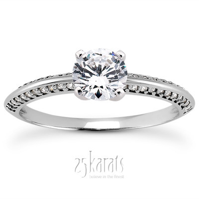 Diamond Accented Bridal Ring (0.24 t.c.w.)