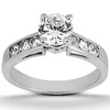 Channel Set Basket Center Diamond Bridal Ring