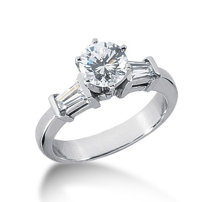 0.30 ct. tw. Tapered Baguette Engagement Ring