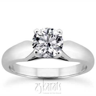 Elegant Solitaire Diamond Engagement Ring - view 1