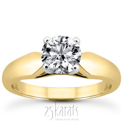 Elegant Solitaire Diamond Engagement Ring thumbnail 2