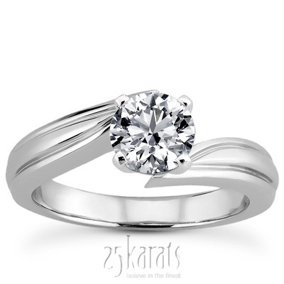 Prong Set Solitaire Diamond Engagement Ring 1