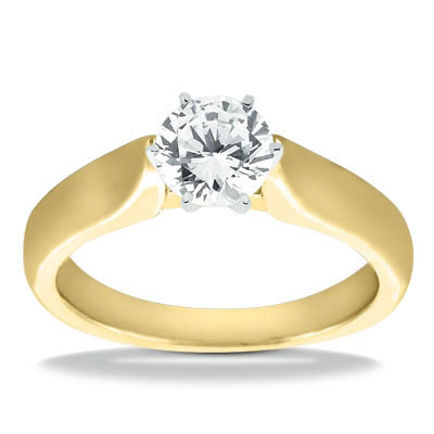 Prong Set Solitaire Diamond Engagement Ring 2 thumbnail 3