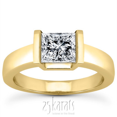 Princess Cut Solitaire Engagement Ring  thumbnail 2
