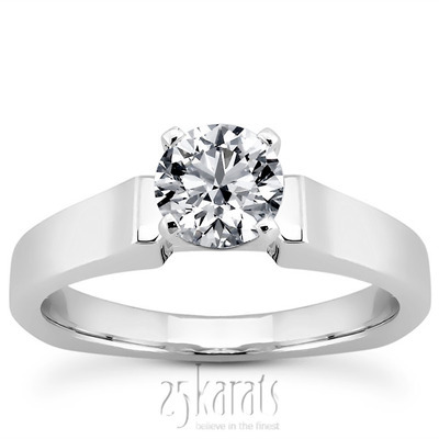 Six-Prong Solitaire Diamond Engagement Ring thumbnail 1