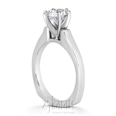 Six-Prong Solitaire Diamond Engagement Ring thumbnail 3